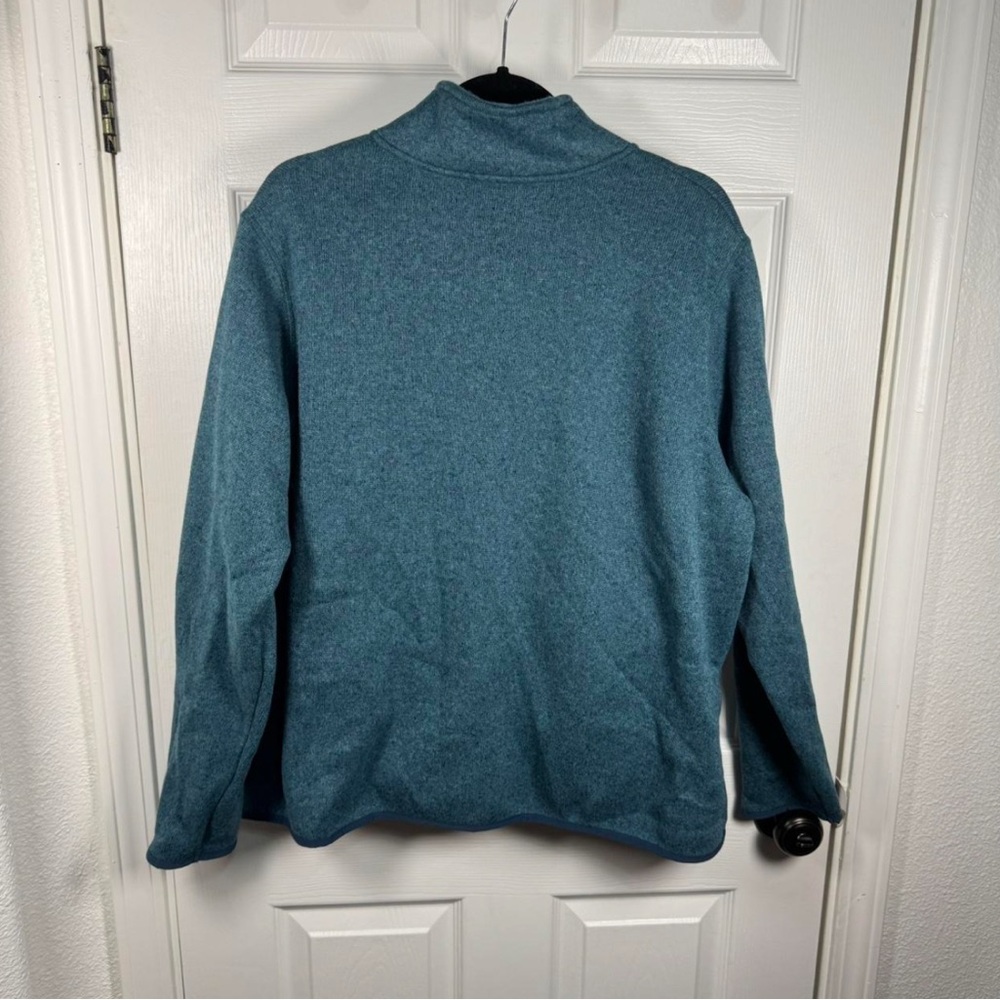 Eddie‎ Bauer Men's Teal Zip-Up Sweater - Picture 3 of 5